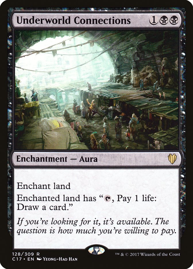This Is An Image Of The Magic The Gathering Card Underworld Connections From The Set Crimson Vow Commander - Designed By Artist Yeong-Hao Han