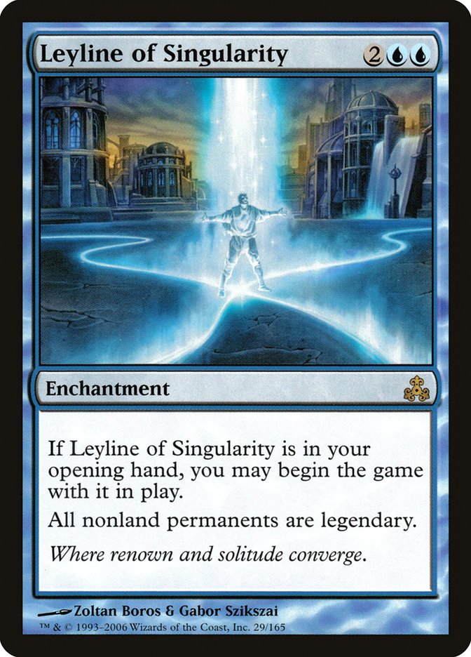 This Is An Image Of The Magic The Gathering Card Leyline of Singularity From The Set Guildpact - Designed By Artist Zoltan Boros & Gabor Szikszai