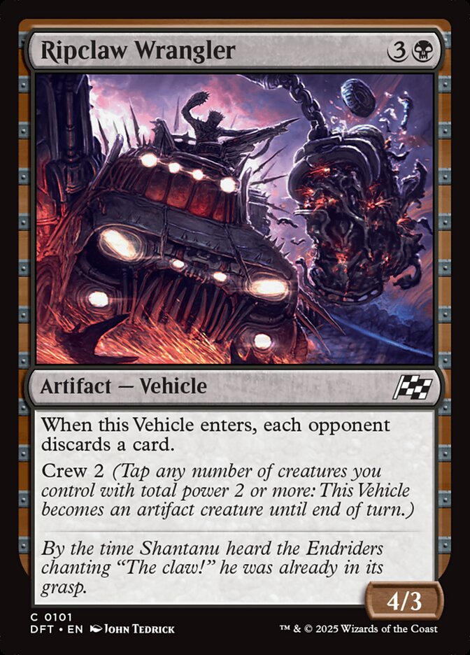This Is An Image Of The Magic The Gathering Card Ripclaw Wrangler From The Set Aetherdrift - Designed By Artist John Tedrick