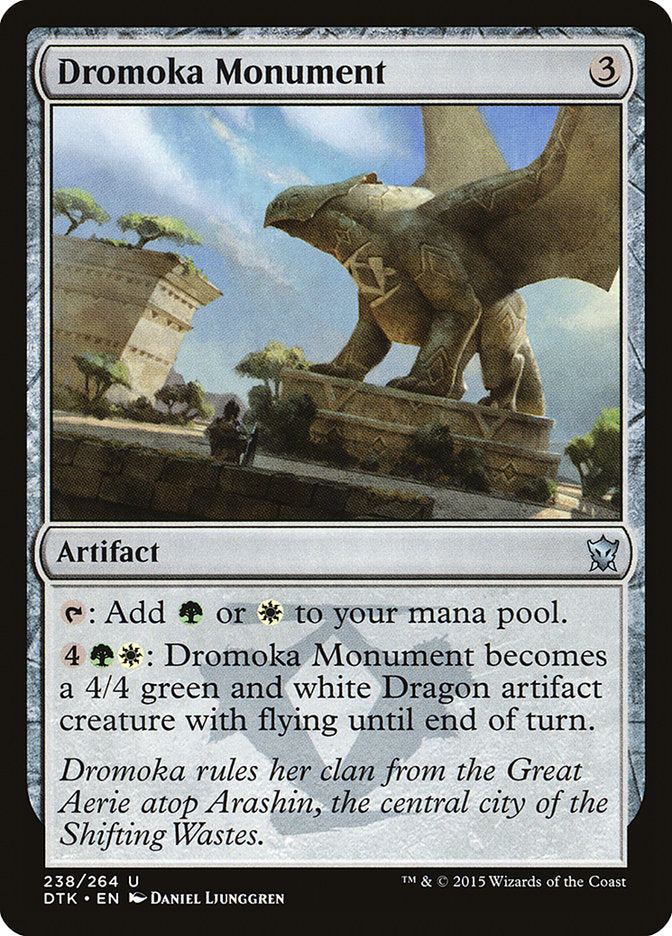 This Is An Image Of The Magic The Gathering Card Dromoka Monument From The Set Dragons of Tarkir - Designed By Artist Daniel Ljunggren