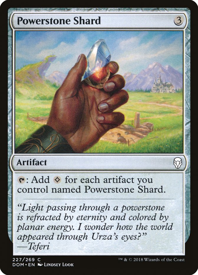 This Is An Image Of The Magic The Gathering Card Powerstone Shard From The Set Dominaria - Designed By Artist Lindsey Look