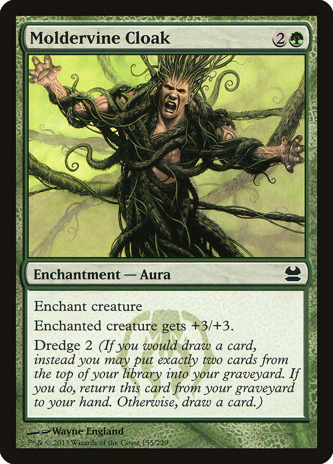 This Is An Image Of The Magic The Gathering Card Moldervine Cloak From The Set Ravnica Remastered - Designed By Artist Wayne England