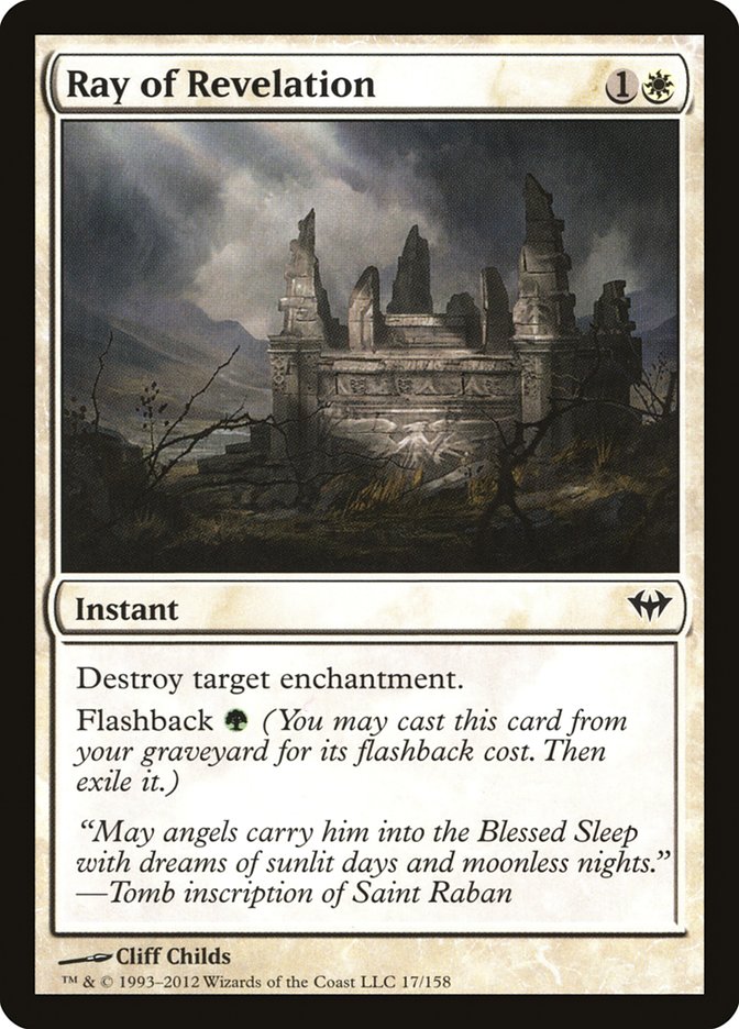 This Is An Image Of The Magic The Gathering Card Ray of Revelation From The Set Dark Ascension - Designed By Artist Cliff Childs