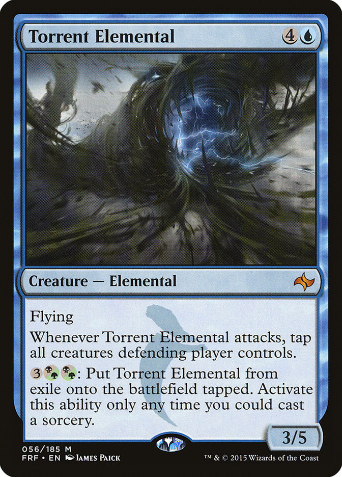 This Is An Image Of The Magic The Gathering Card Torrent Elemental From The Set Fate Reforged - Designed By Artist James Paick
