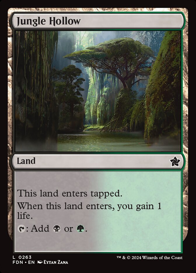 This Is An Image Of The Magic The Gathering Card Jungle Hollow From The Set Tarkir: Dragonstorm - Designed By Artist Cristi Balanescu