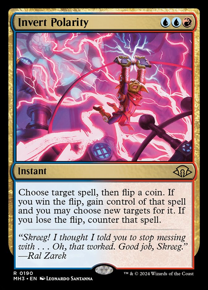 This Is An Image Of The Magic The Gathering Card Invert Polarity From The Set Modern Horizons 3 - Designed By Artist Leonardo Santanna