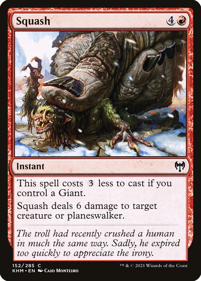 This Is An Image Of The Magic The Gathering Card Squash From The Set Kaldheim - Designed By Artist Caio Monteiro