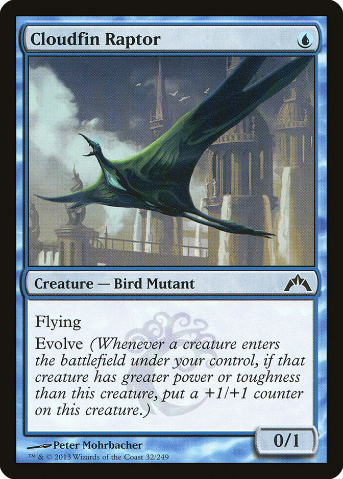 This Is An Image Of The Magic The Gathering Card Cloudfin Raptor From The Set Ravnica Remastered - Designed By Artist Maxime Minard
