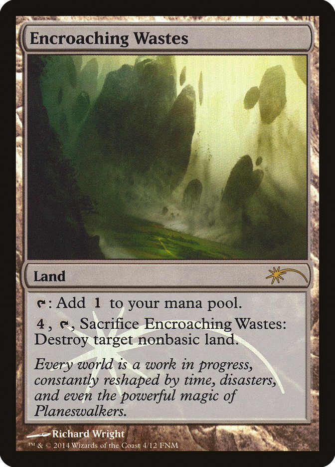 This Is An Image Of The Magic The Gathering Card Encroaching Wastes From The Set Commander Legends - Designed By Artist Noah Bradley