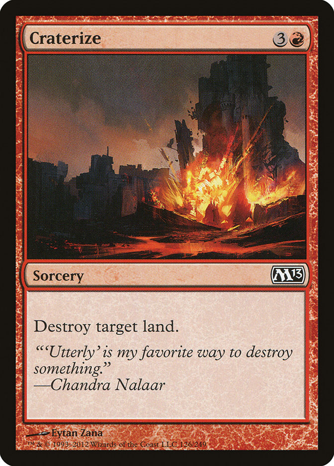 This Is An Image Of The Magic The Gathering Card Craterize From The Set Magic 2013 - Designed By Artist Eytan Zana
