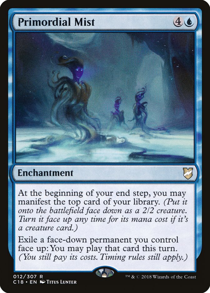 This Is An Image Of The Magic The Gathering Card Primordial Mist From The Set Duskmourn: House of Horror Commander - Designed By Artist Titus Lunter