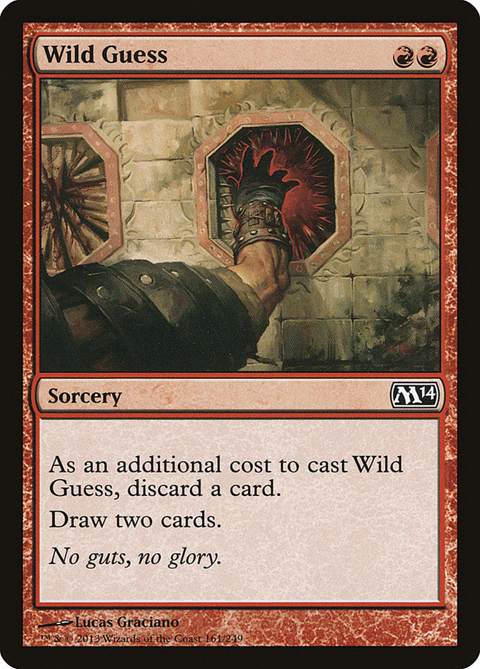 This Is An Image Of The Magic The Gathering Card Wild Guess From The Set Magic 2014 - Designed By Artist Lucas Graciano