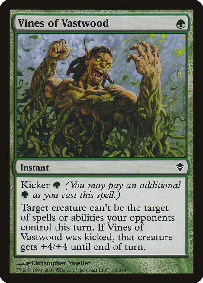 This Is An Image Of The Magic The Gathering Card Vines of Vastwood From The Set Modern Masters 2015 - Designed By Artist Christopher Moeller