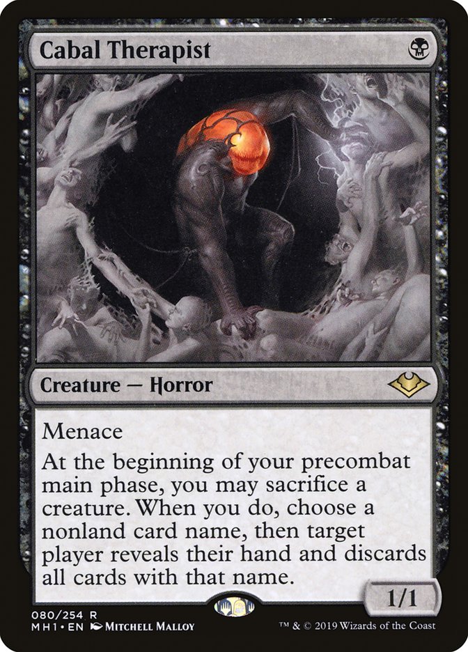 This Is An Image Of The Magic The Gathering Card Cabal Therapist From The Set Modern Horizons - Designed By Artist Mitchell Malloy