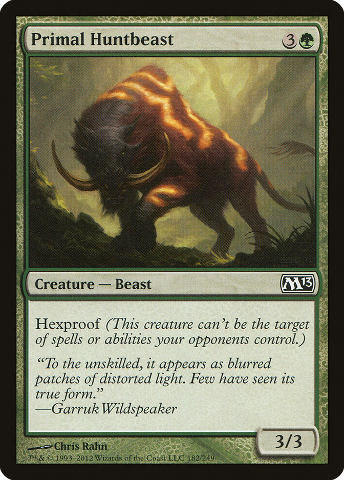 This Is An Image Of The Magic The Gathering Card Primal Huntbeast From The Set Battlebond - Designed By Artist Chris Rahn