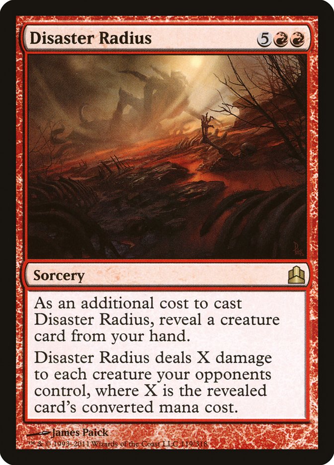 This Is An Image Of The Magic The Gathering Card Disaster Radius From The Set Commander Anthology Volume II - Designed By Artist James Paick