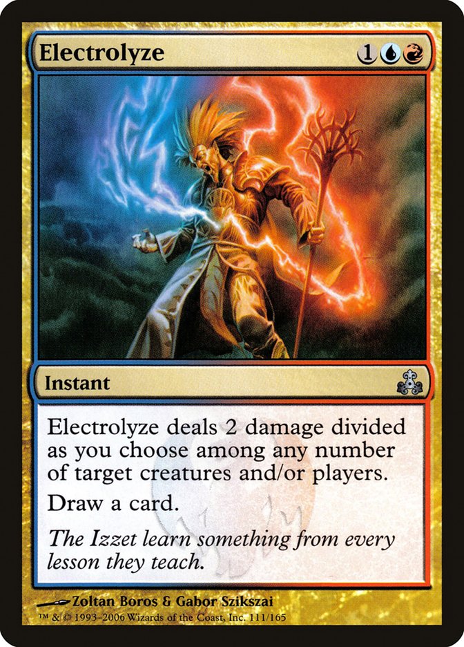 This Is An Image Of The Magic The Gathering Card Electrolyze From The Set Iconic Masters - Designed By Artist Zoltan Boros & Gabor Szikszai
