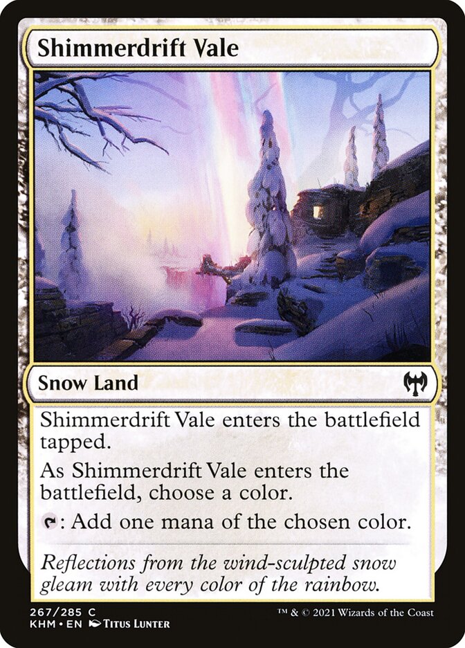 This Is An Image Of The Magic The Gathering Card Shimmerdrift Vale From The Set Kaldheim - Designed By Artist Titus Lunter
