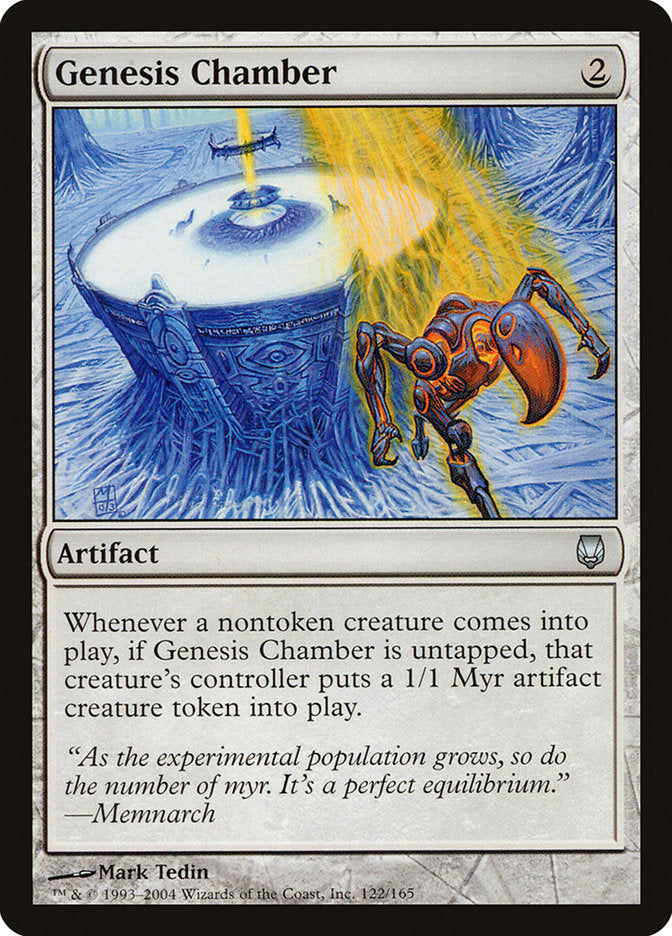 This Is An Image Of The Magic The Gathering Card Genesis Chamber From The Set Battlebond - Designed By Artist Mark Tedin