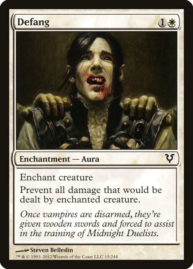 This Is An Image Of The Magic The Gathering Card Defang From The Set Avacyn Restored - Designed By Artist Steven Belledin