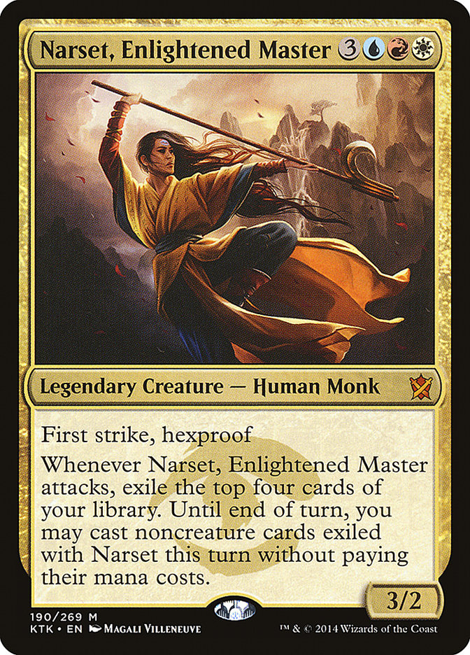 This Is An Image Of The Magic The Gathering Card Narset, Enlightened Master From The Set Commander Masters - Designed By Artist Magali Villeneuve