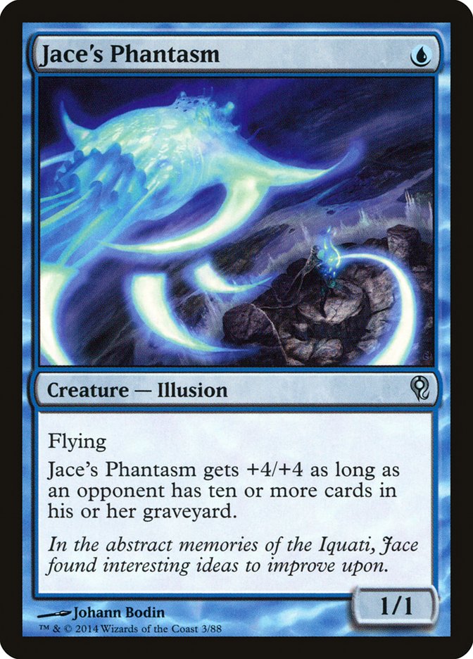 This Is An Image Of The Magic The Gathering Card Jace's Phantasm From The Set Iconic Masters - Designed By Artist Johann Bodin