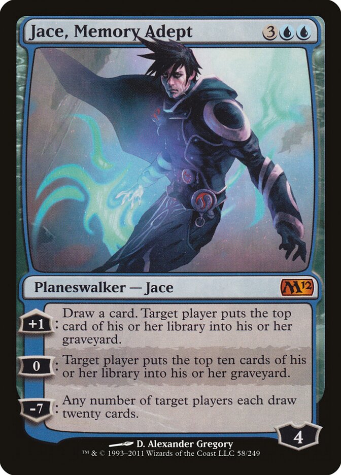 This Is An Image Of The Magic The Gathering Card Jace, Memory Adept From The Set Magic 2014 - Designed By Artist D. Alexander Gregory