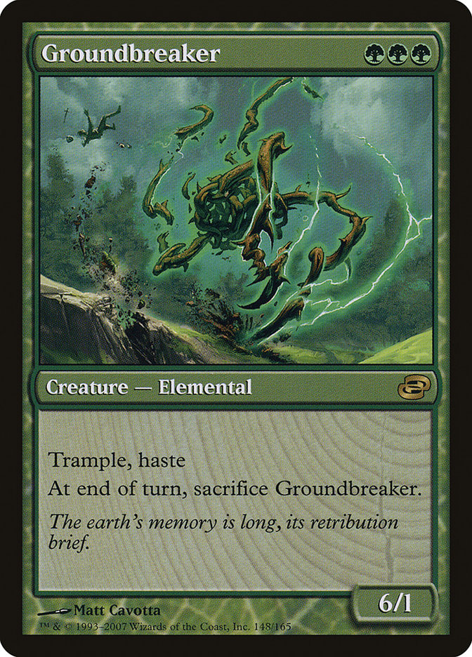 This Is An Image Of The Magic The Gathering Card Groundbreaker From The Set Planar Chaos - Designed By Artist Matt Cavotta