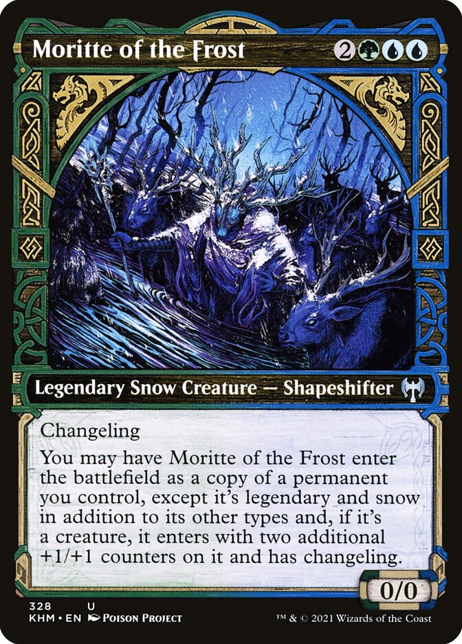 This Is An Image Of The Magic The Gathering Card Moritte of the Frost From The Set Kaldheim - Designed By Artist Eric Deschamps