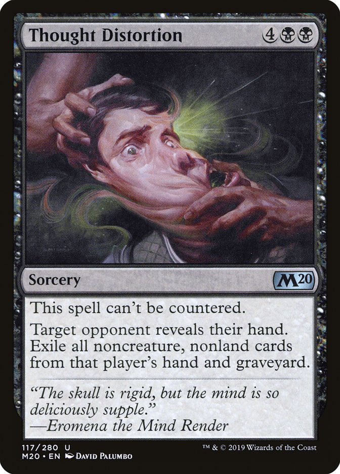 This Is An Image Of The Magic The Gathering Card Thought Distortion From The Set Core Set 2020 - Designed By Artist David Palumbo