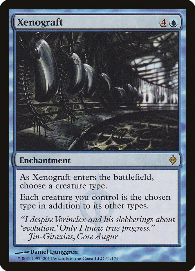This Is An Image Of The Magic The Gathering Card Xenograft From The Set New Phyrexia - Designed By Artist Daniel Ljunggren