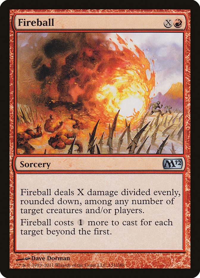 This Is An Image Of The Magic The Gathering Card Fireball From The Set Commander Legends: Battle for Baldur's Gate - Designed By Artist Xavier Ribeiro