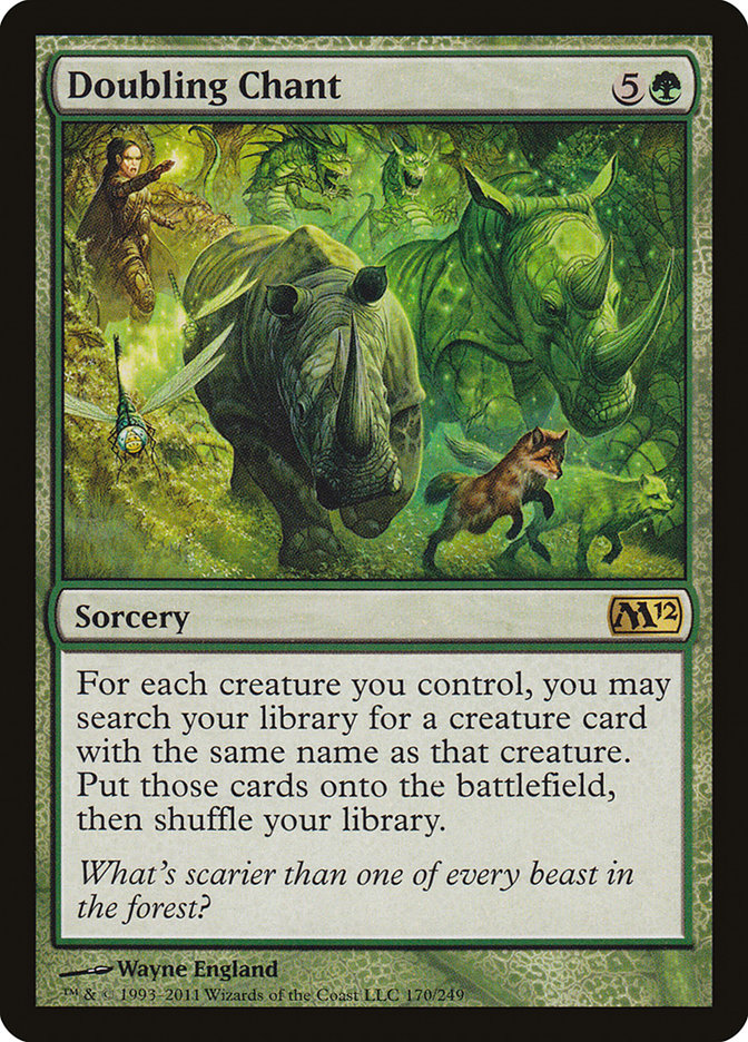 This Is An Image Of The Magic The Gathering Card Doubling Chant From The Set Magic 2012 - Designed By Artist Wayne England