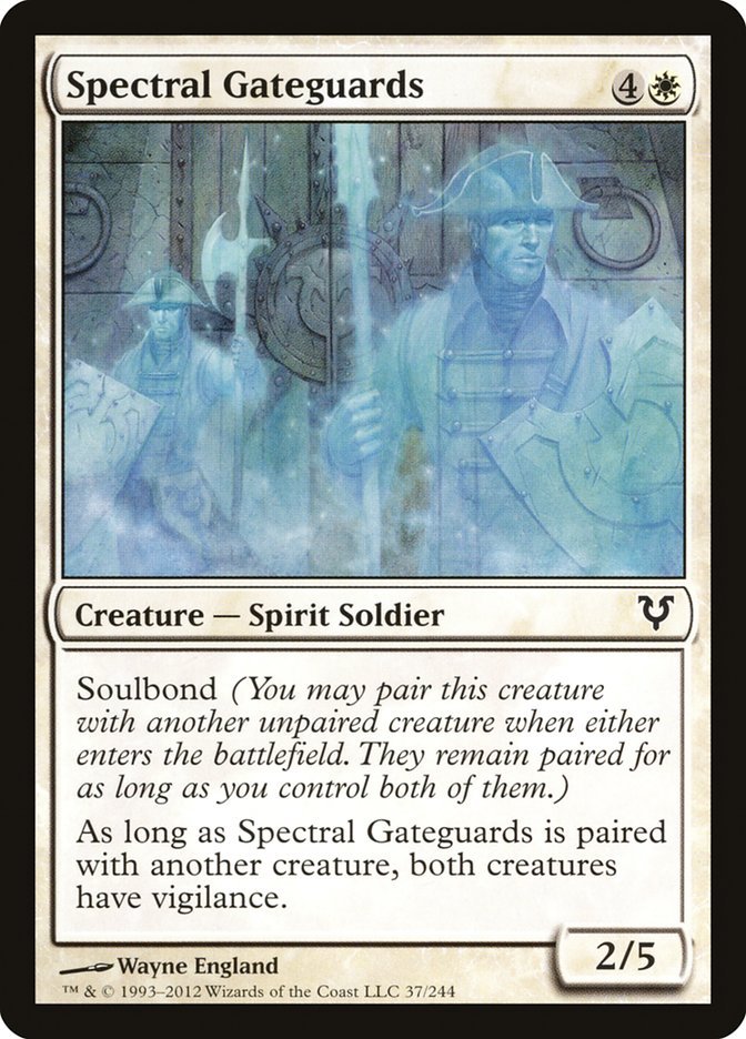 This Is An Image Of The Magic The Gathering Card Spectral Gateguards From The Set Duel Decks: Blessed vs. Cursed - Designed By Artist Wayne England