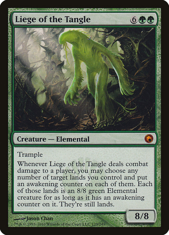 This Is An Image Of The Magic The Gathering Card Liege of the Tangle From The Set Double Masters - Designed By Artist Jason Chan