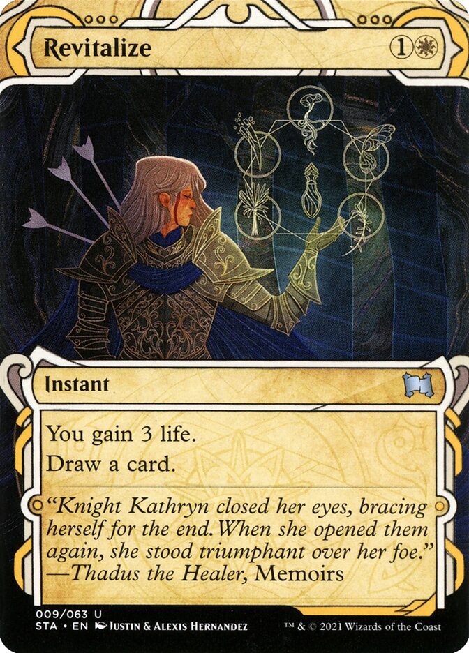 This Is An Image Of The Magic The Gathering Card Revitalize From The Set Kaldheim - Designed By Artist Mathias Kollros