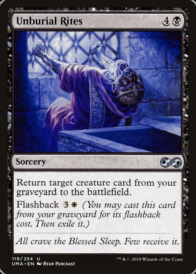 This Is An Image Of The Magic The Gathering Card Unburial Rites From The Set Double Masters 2022 - Designed By Artist Ryan Pancoast