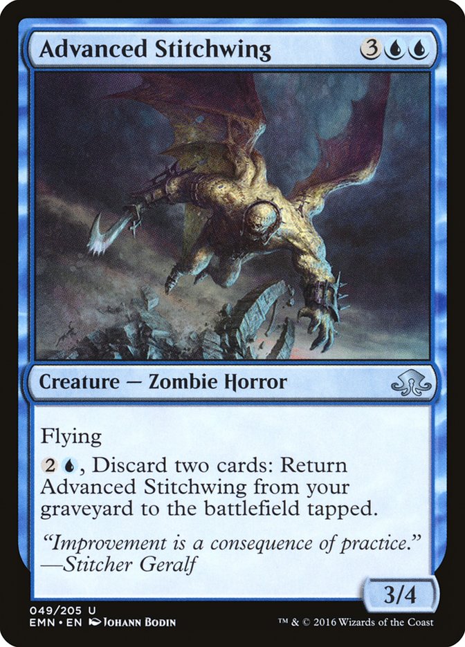 This Is An Image Of The Magic The Gathering Card Advanced Stitchwing From The Set Double Masters 2022 - Designed By Artist Johann Bodin