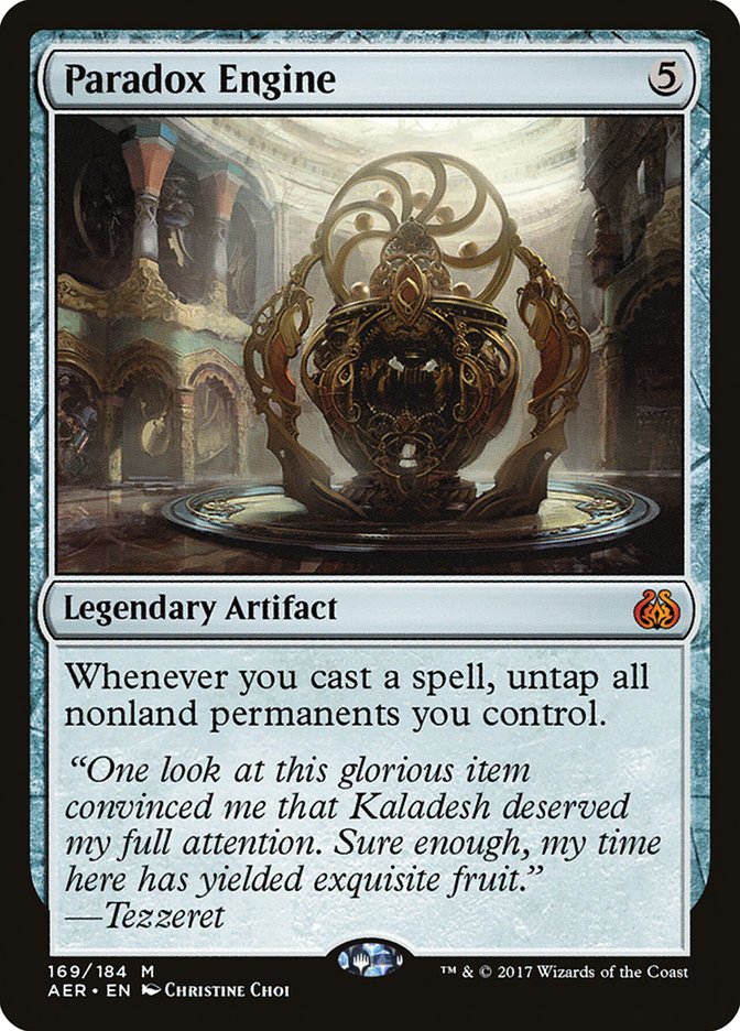 This Is An Image Of The Magic The Gathering Card Paradox Engine From The Set Aether Revolt - Designed By Artist Christine Choi
