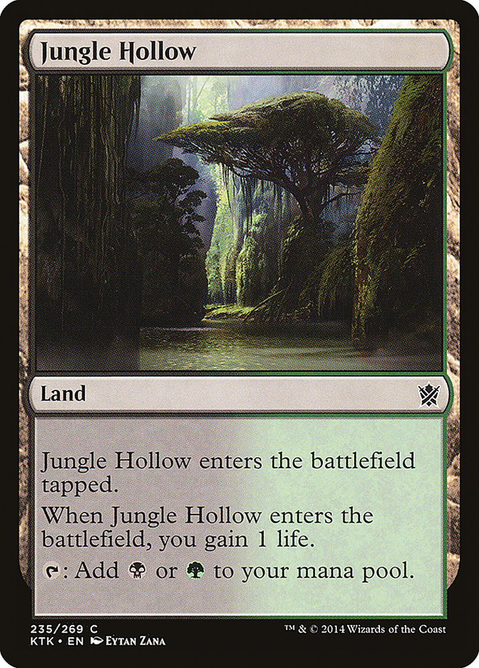 This Is An Image Of The Magic The Gathering Card Jungle Hollow From The Set Tarkir: Dragonstorm - Designed By Artist Cristi Balanescu