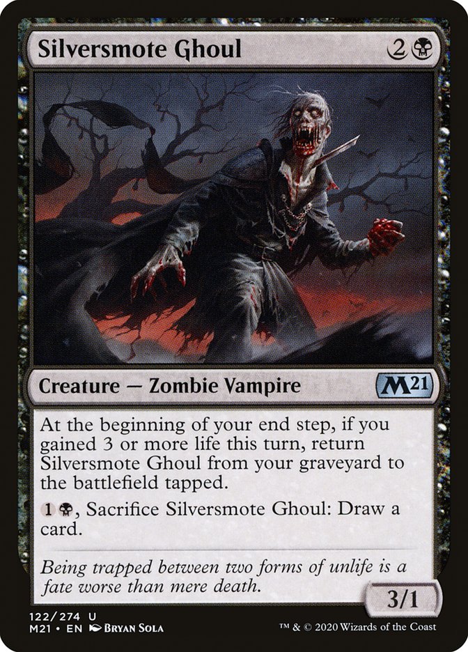 This Is An Image Of The Magic The Gathering Card Silversmote Ghoul From The Set Commander 2021 - Designed By Artist Bryan Sola