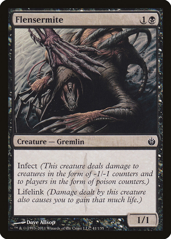 This Is An Image Of The Magic The Gathering Card Flensermite From The Set Mirrodin Besieged - Designed By Artist Dave Allsop