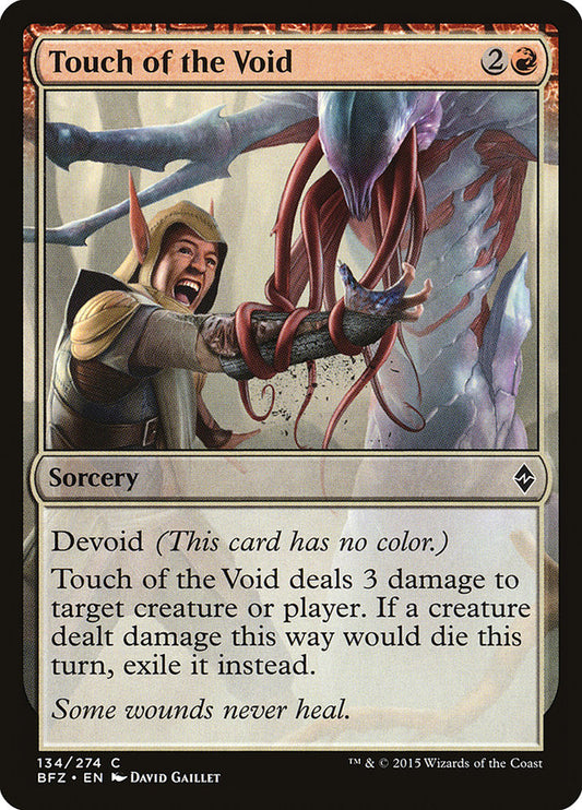 This Is An Image Of The Magic The Gathering Card Touch of the Void From The Set Battle for Zendikar - Designed By Artist David Gaillet