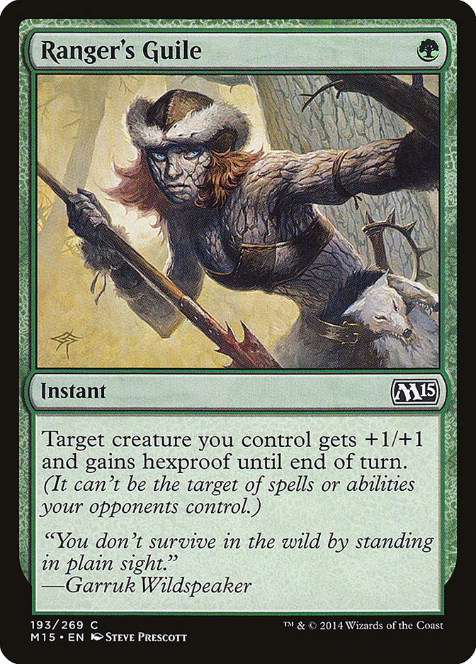 This Is An Image Of The Magic The Gathering Card Ranger's Guile From The Set Core Set 2021 - Designed By Artist Steve Prescott