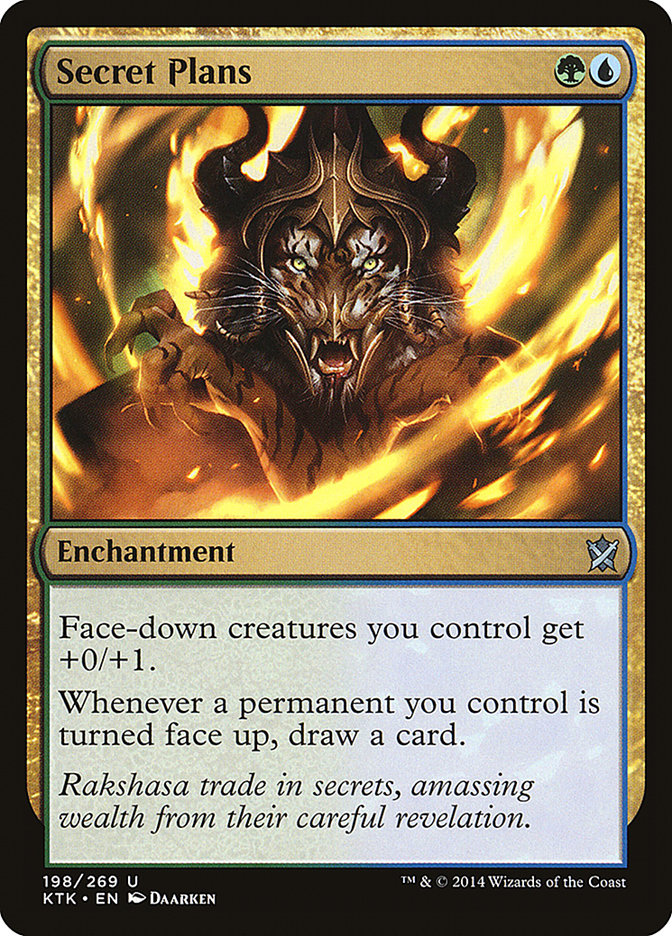 This Is An Image Of The Magic The Gathering Card Secret Plans From The Set Commander 2019 - Designed By Artist Daarken