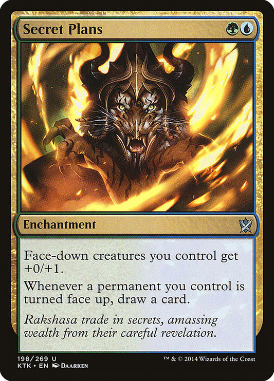 This Is An Image Of The Magic The Gathering Card Secret Plans From The Set Commander 2019 - Designed By Artist Daarken