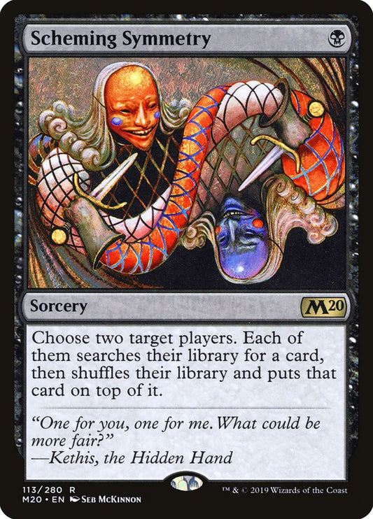 This Is An Image Of The Magic The Gathering Card Scheming Symmetry From The Set Core Set 2020 - Designed By Artist Seb McKinnon
