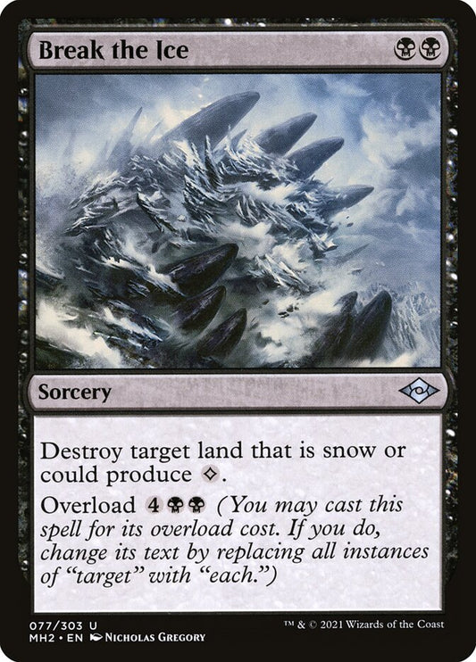 This Is An Image Of The Magic The Gathering Card Break the Ice From The Set Modern Horizons 2 - Designed By Artist Nicholas Gregory