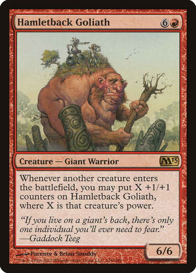This Is An Image Of The Magic The Gathering Card Hamletback Goliath From The Set Jumpstart - Designed By Artist Paolo Parente & Brian Snõddy