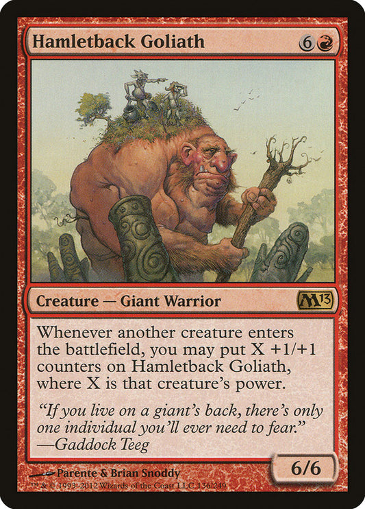 This Is An Image Of The Magic The Gathering Card Hamletback Goliath From The Set Jumpstart - Designed By Artist Paolo Parente & Brian Snõddy